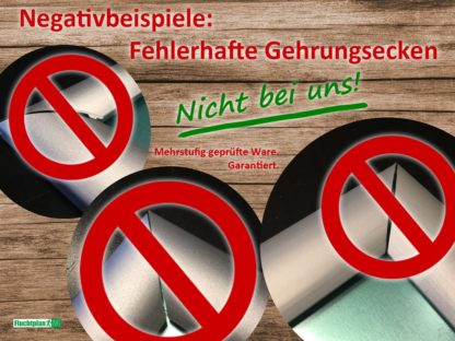 Bei Aluminium-Klapprahmen kommen oft fehlerhafte Gehrungsecken vor - nicht bei uns!