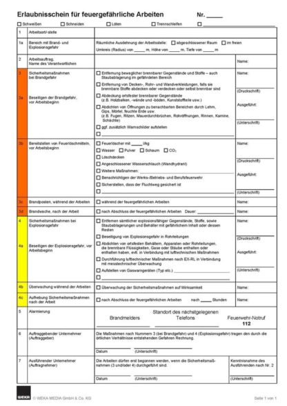 Fluchtplan24.de - Betriebliches Brandschutzmanagement Software: Screenshot einer Arbeitshilfe